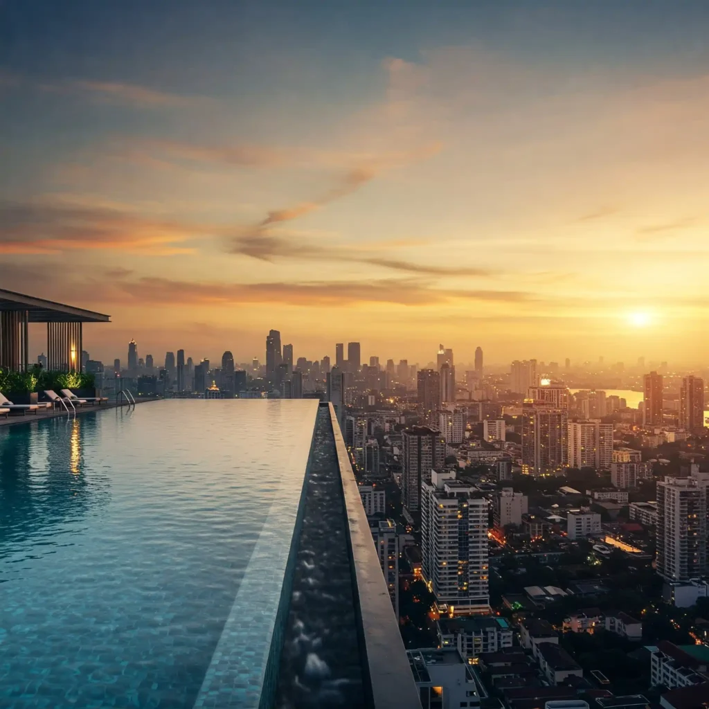 hoteles en bangkok con piscina infinita
