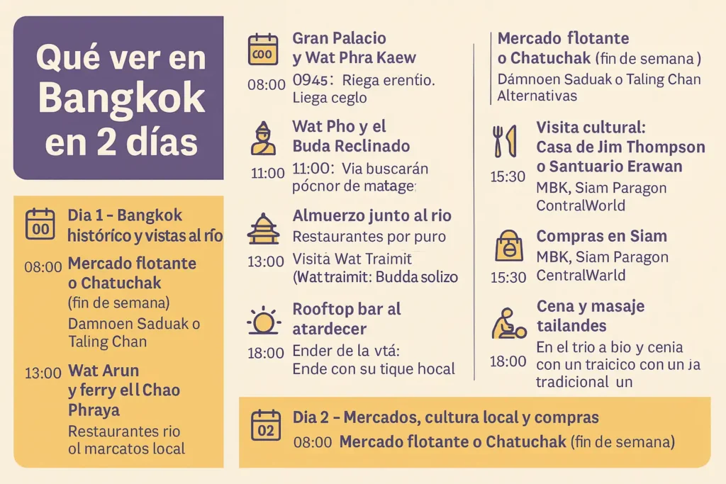 que ver en Bangkok en dos dias