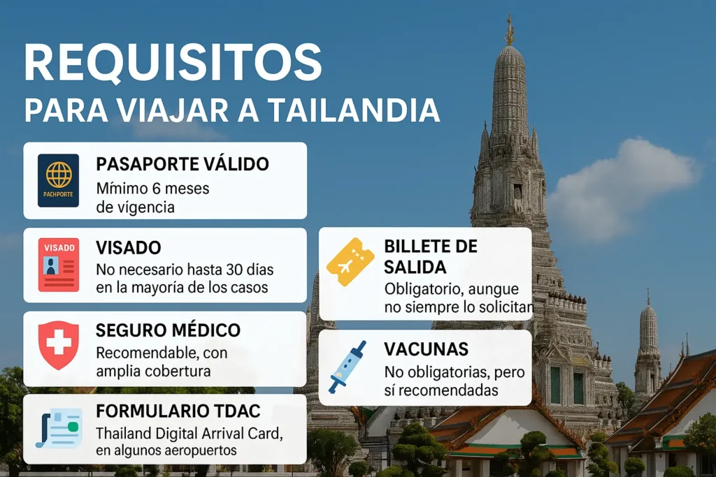 requisitos para viajar a tailandia